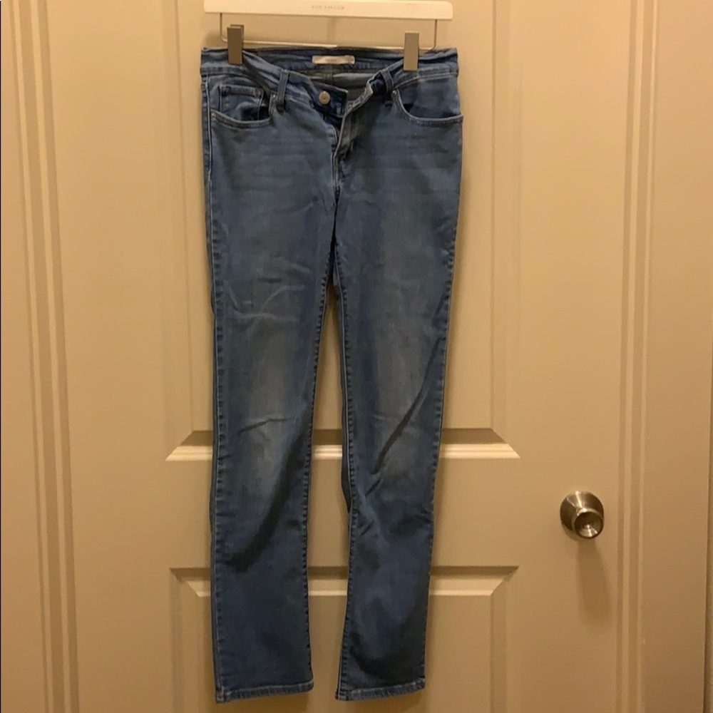 Levi light wash denim 712 slim